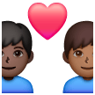 Casal Apaixonado: Homem, Homem, Tom de Pele Escuro, Tom de Pele Médio-Escuro