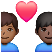Casal Apaixonado: Homem, Homem, Tom de Pele Médio-Escuro, Tom de Pele Escuro