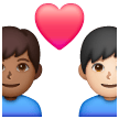 Casal Apaixonado: Homem, Homem, Tom de Pele Médio-Escuro, Tom de Pele Claro