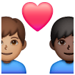 Casal Apaixonado: Homem, Homem, Tom de Pele Médio, Tom de Pele Escuro
