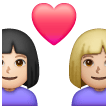 Casal Apaixonado: Mulher, Mulher, Tom de Pele Claro, Tom de Pele Médio-Claro