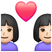 Casal Apaixonado: Mulher, Mulher, Tom de Pele Claro