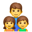 Família: Homem, Menina, Menino