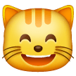 Rosto De Gato Sorrindo Com Olhos Sorridentes