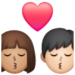 Beijo: Mulher, Homem, Tom de Pele Médio, Tom de Pele Claro
