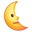 Luna De Cuarto Menguante Con Cara