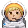 Astronauta Homem: Tom de Pele Médio-Claro