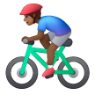 Homem Ciclista: Tom de Pele Médio-Escuro