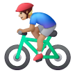 Homem Ciclista: Tom de Pele Médio-Claro
