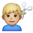 Homem Cortando O Cabelo: Tom de Pele Médio-Claro