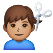 Homem Cortando O Cabelo: Tom de Pele Médio