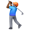 Homem Golfista: Tom de Pele Médio-Escuro