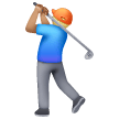 Homem Golfista: Tom de Pele Médio-Claro