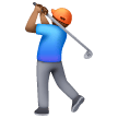Homem Golfista: Tom de Pele Médio