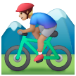 Homem Fazendo Mountain Bike: Tom de Pele Médio-Claro