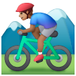 Homem Fazendo Mountain Bike: Tom de Pele Médio