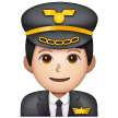 Piloto De Avião Homem: Tom de Pele Claro