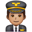 Piloto De Avião Homem: Tom de Pele Médio