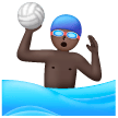 Homem Jogando Polo Aquático: Tom de Pele Escuro