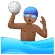 Homem Jogando Polo Aquático: Tom de Pele Médio-Escuro