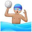 Homem Jogando Polo Aquático: Tom de Pele Médio-Claro