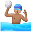Homem Jogando Polo Aquático: Tom de Pele Médio