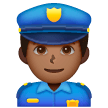 Policial Homem: Tom de Pele Médio-Escuro