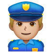 Policial Homem: Tom de Pele Médio-Claro