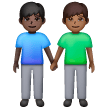 Dois Homens De Mãos Dadas: Tom de Pele Escuro, Tom de Pele Médio-Escuro