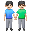 Dois Homens De Mãos Dadas: Tom de Pele Claro