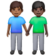 Dois Homens De Mãos Dadas: Tom de Pele Médio-Escuro, Tom de Pele Escuro