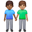 Dois Homens De Mãos Dadas: Tom de Pele Médio-Escuro, Tom de Pele Médio