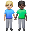 Dois Homens De Mãos Dadas: Tom de Pele Médio-Claro, Tom de Pele Escuro