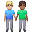 Dois Homens De Mãos Dadas: Tom de Pele Médio-Claro, Tom de Pele Médio-Escuro