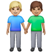 Dois Homens De Mãos Dadas: Tom de Pele Médio-Claro, Tom de Pele Médio