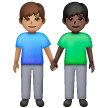Dois Homens De Mãos Dadas: Tom de Pele Médio, Tom de Pele Escuro