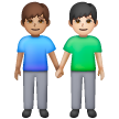 Dois Homens De Mãos Dadas: Tom de Pele Médio, Tom de Pele Claro