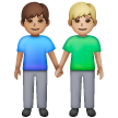 Dois Homens De Mãos Dadas: Tom de Pele Médio, Tom de Pele Médio-Claro