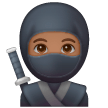 Ninja: Tom de Pele Médio-Escuro