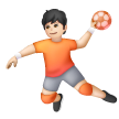 Pessoa Jogando Handebol: Tom de Pele Claro