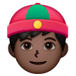 Pessoa Com Gorro Chinês: Tom de Pele Escuro