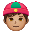 Pessoa Com Gorro Chinês: Tom de Pele Médio