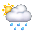 Sol Detrás De Una Nube Con Lluvia