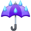 Paraguas Con Gotas De Lluvia