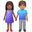 Mulher E Homem De Mãos Dadas: Tom de Pele Médio-Escuro, Tom de Pele Médio