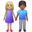 Mulher E Homem De Mãos Dadas: Tom de Pele Médio-Claro, Tom de Pele Médio-Escuro