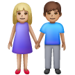 Mulher E Homem De Mãos Dadas: Tom de Pele Médio-Claro, Tom de Pele Médio