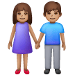 Mulher E Homem De Mãos Dadas: Tom de Pele Médio