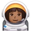 Astronauta Mulher: Tom de Pele Médio-Escuro