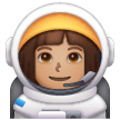 Astronauta Mulher: Tom de Pele Médio
